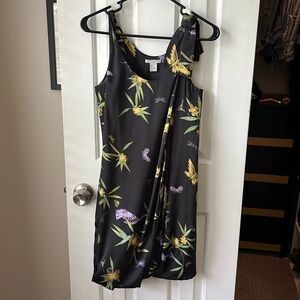 Black floral H&M dress